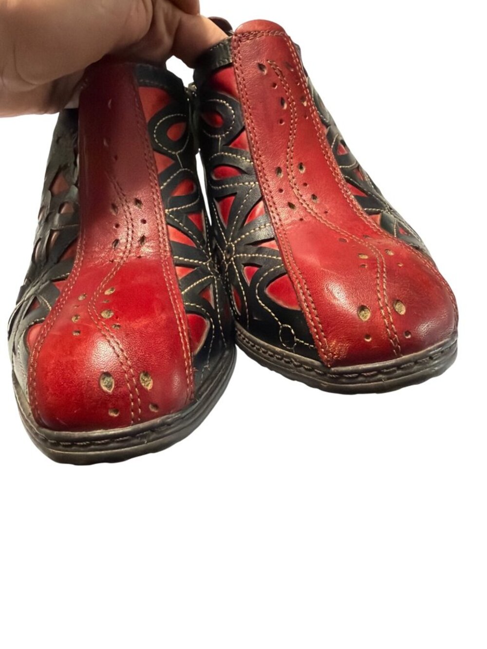 LArtiste Leather Floral Ankle Booties - Picture 3 of 9